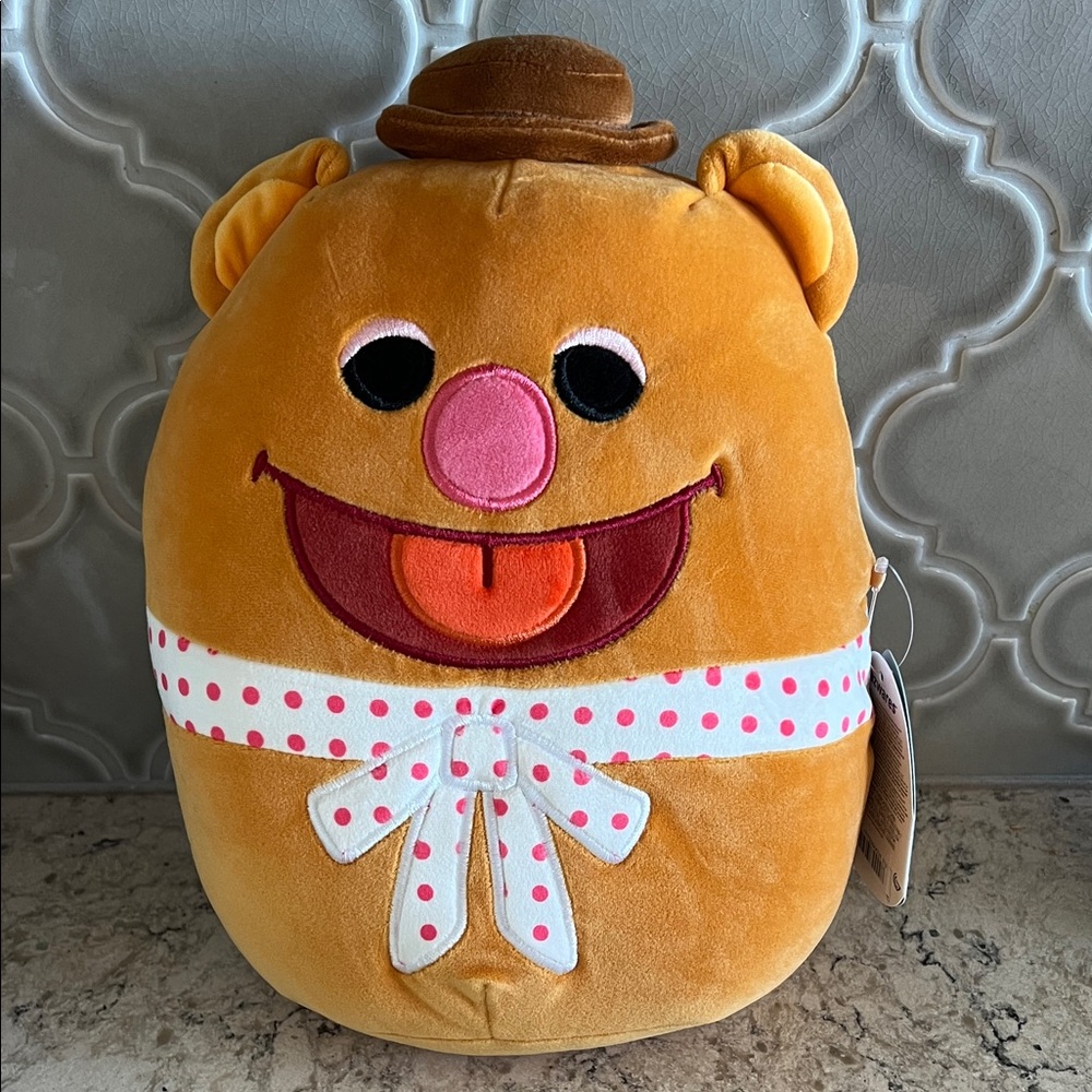 Disney Store The Muppets Fozzie Bear Squishmallow, 10”, NWT
